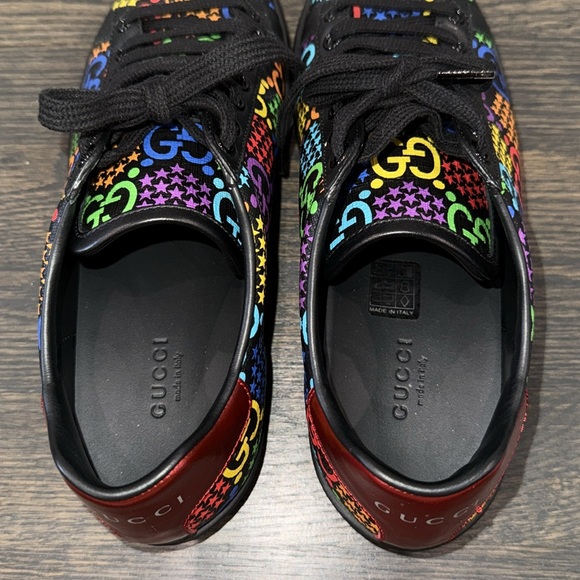 Gucci GG Supreme Psychedelic Sneakers-610086-Authentic-EUC - Picture 9 of 12
